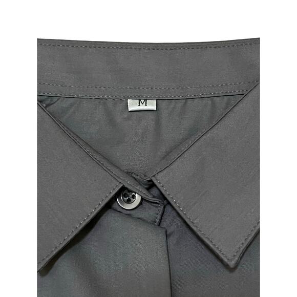 Ruisin Men’s Long Sleeve Dark Grey Button Size Medium - Picture 2 of 6